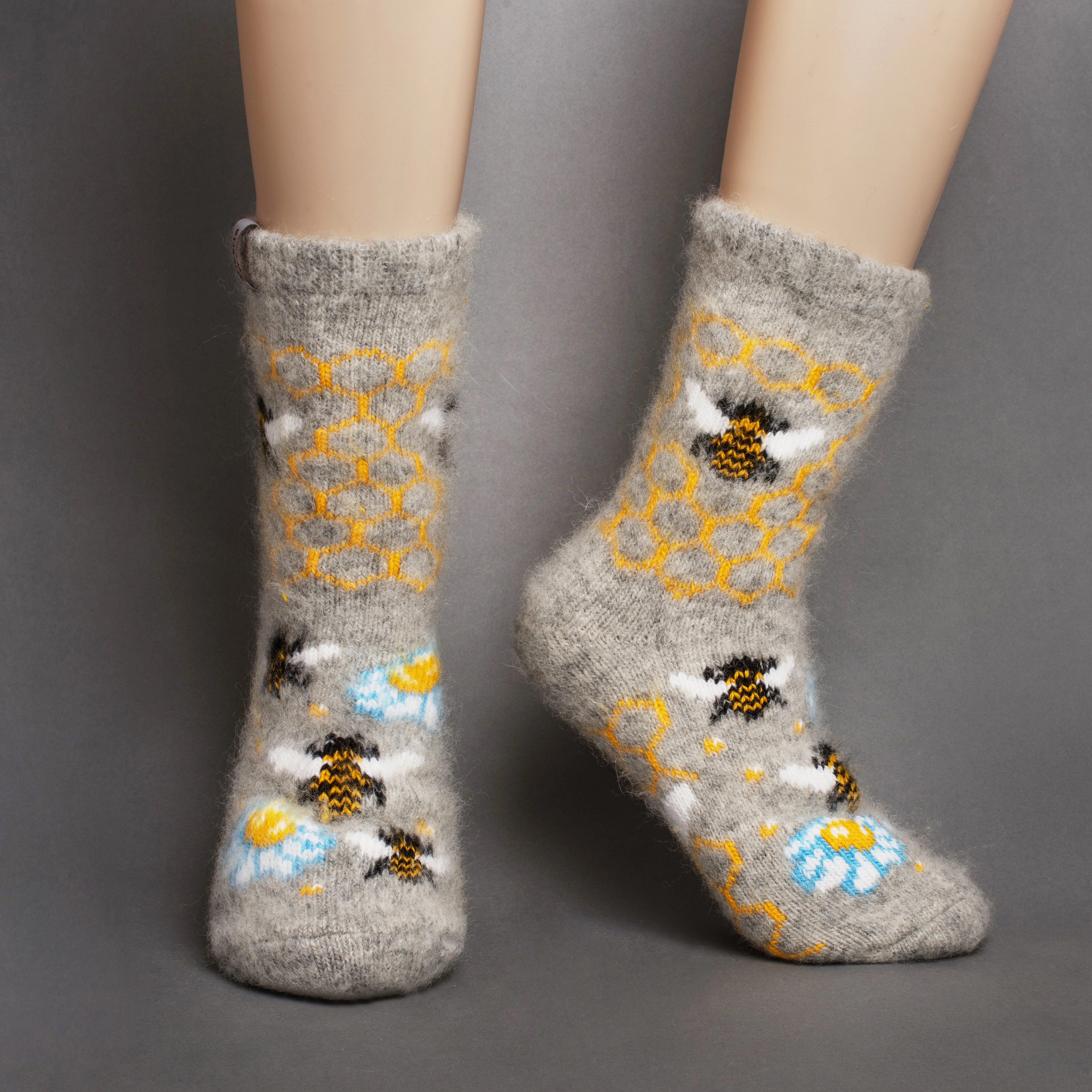 Women's Bee Cozy Merino Wool Crew Socks